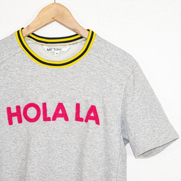 MR TURK Men's Small HOLA LA Terry T-Shirt Heather gray - Picture 5 of 7